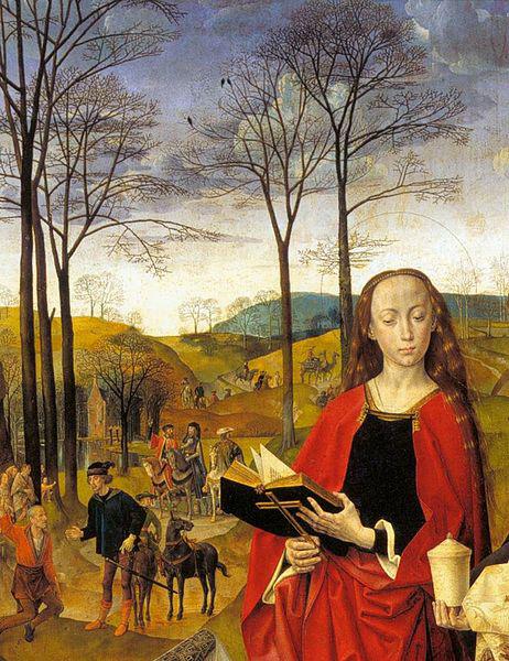 Hugo van der Goes Sts Margaret and Mary Magdalene with Maria Portinari oil painting picture